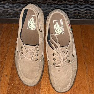 Tan vans boat shoes Rasta limited edition